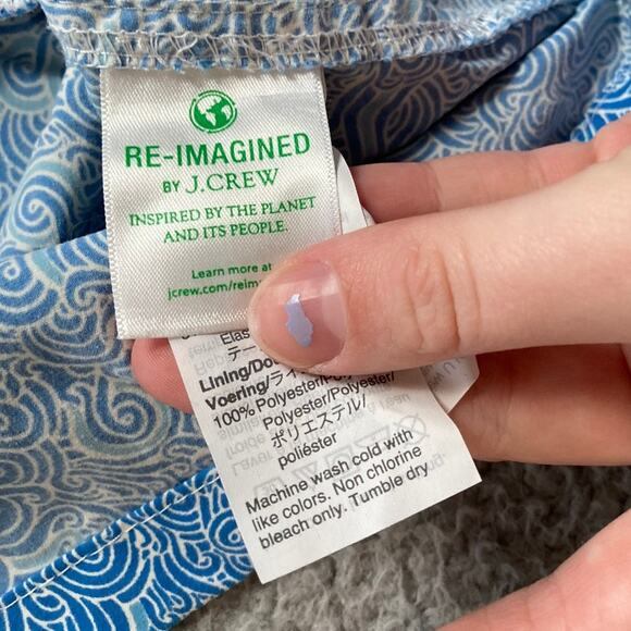 J. Crew Swim Suit Shorts 2XL Drawstring Bult In Brief Blue Pockets Trunks XXL - Picture 9 of 16